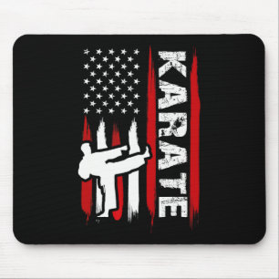 Alfombrilla De Ratón Kung Fu Karate Bandera De Estados Unidos Cinturón 
