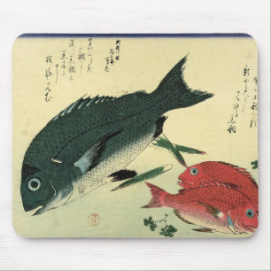 Alfombrilla De Ratón Kurodai y Akadai - Impresión japonesa de peces de