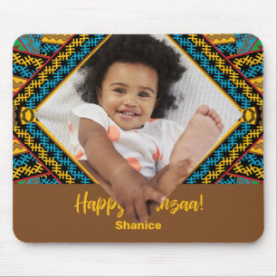Alfombrilla De Ratón Kwanzaa Personalizado Patter de diamantes de color