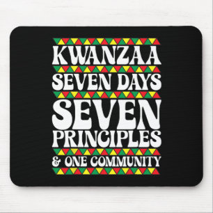 Alfombrilla De Ratón Kwanzaa Siete días Siete principios Una comunidad