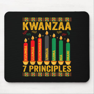 Alfombrilla De Ratón Kwanzaa Siete Principios Velas Hombres Mujeres Kwa