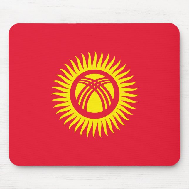 Alfombrilla De Ratón Kyrgyzstan Flag (Frente)