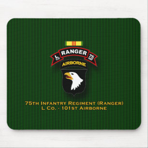 Alfombrilla De Ratón L Co, 75.a infantería - guardabosques - 101o Abn
