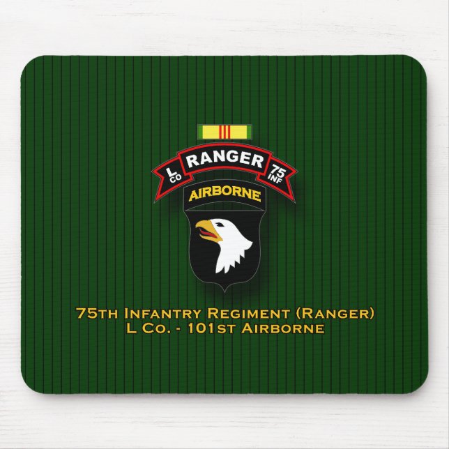 Alfombrilla De Ratón L Co, 75.a infantería - guardabosques - 101o Abn - (Frente)