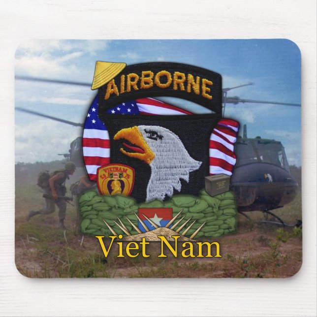 Alfombrilla De Ratón la 101a guerra de Vietnam de la división (Frente)