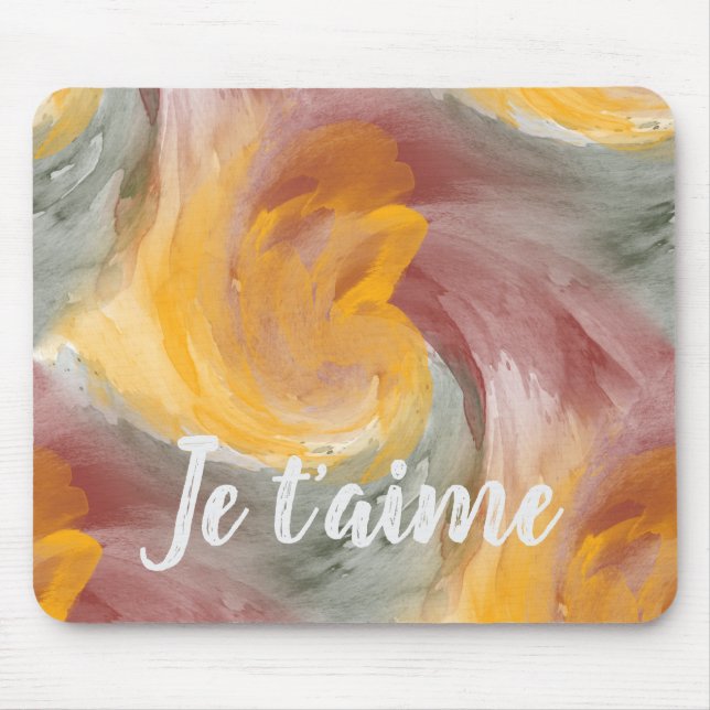 Alfombrilla De Ratón La acuarela verde de la pintura de los Naranjas de (Frente)