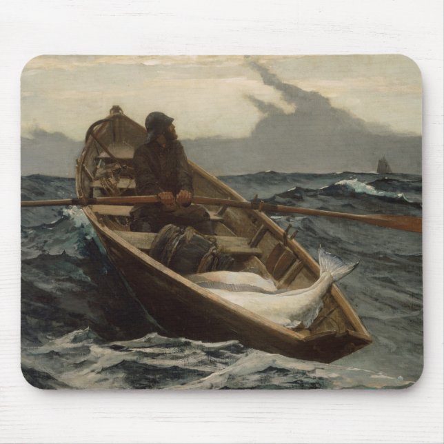 Alfombrilla De Ratón La advertencia de niebla (de Winslow Homer) (Frente)