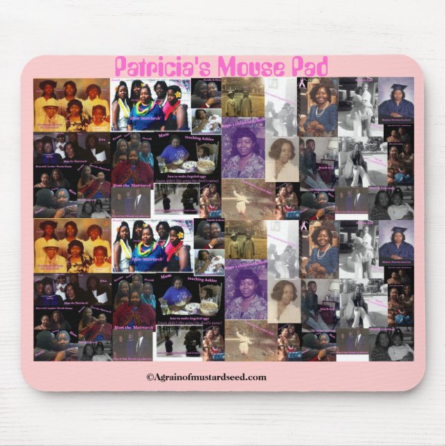Alfombrilla De Ratón La almohadilla rosa del ratón Agrainofmustardseed. (Frente)