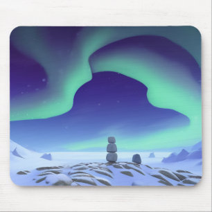 Alfombrilla De Ratón La Aurora Borealis: Luces Bailarinas Del Norte