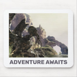 Alfombrilla De Ratón La aventura espera. Paisaje de fantasía