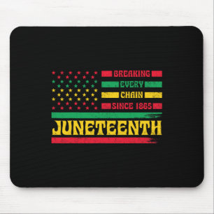 Alfombrilla De Ratón La Bandera Afroamericana Decimoctava Rompiendo Cad