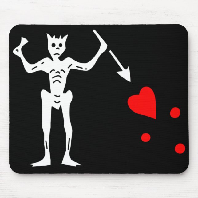 Alfombrilla De Ratón La bandera auténtica de Blackbeard (Frente)