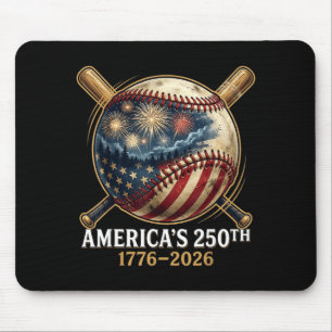 Alfombrilla De Ratón La bandera estadounidense de béisbol patriota núme