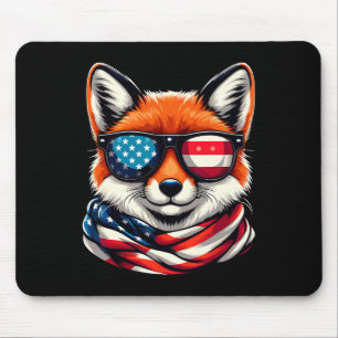 Alfombrilla De Ratón La Bandera Estadounidense De Patriotic Fox Sungles