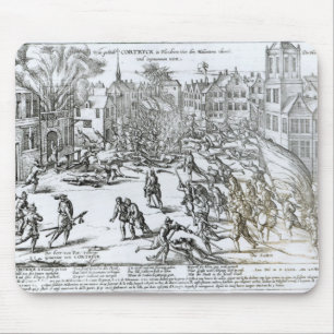 Alfombrilla De Ratón La batalla de Courtrai entre el francés