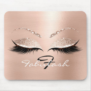 Alfombrilla De Ratón La belleza color de rosa del nombre del monograma