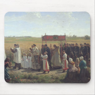 Alfombrilla De Ratón La bendición del trigo en el Artois, 1857
