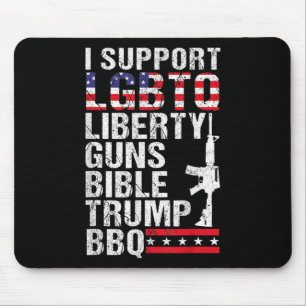 Alfombrilla De Ratón La Biblia de los pistolas de libertad Trump