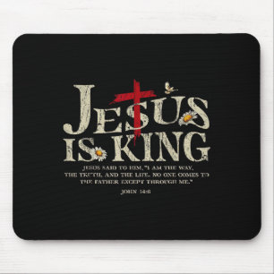 Alfombrilla De Ratón La Biblia Verso Jesús Es Rey Juan 14_6 Dios Cristi