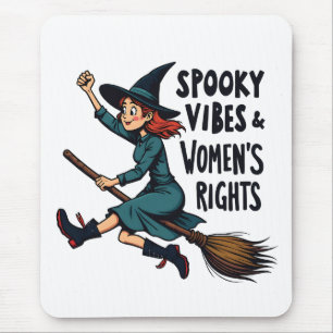 Alfombrilla De Ratón La bruja de Halloween de la derecha de las mujeres
