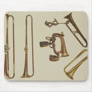 Alfombrilla De Ratón La caballería toca la trompeta, un bugle, una