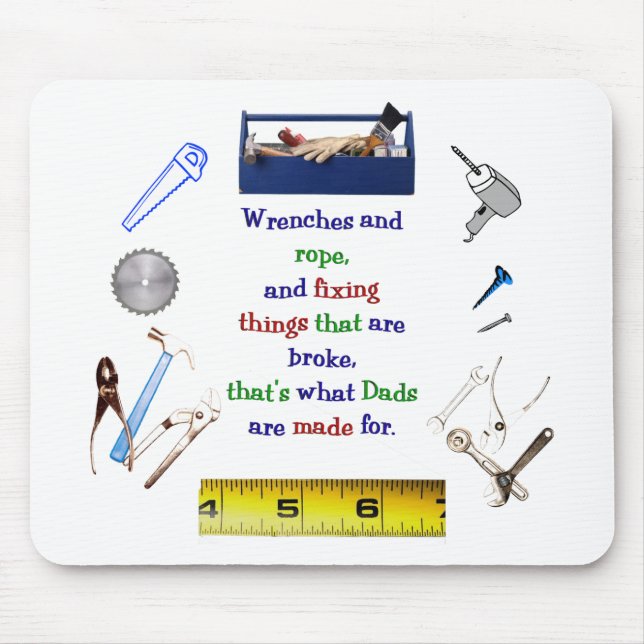 Alfombrilla De Ratón La caja de herramientas Mousepad del papá (Frente)