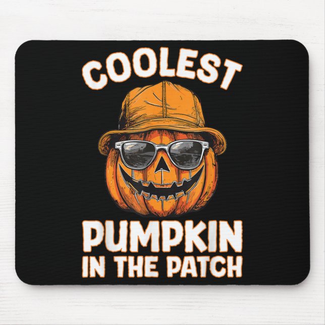 Alfombrilla De Ratón La Calabaza Más Fría En La Parche Halloween (Frente)