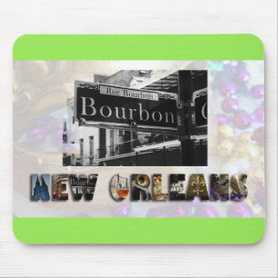 Alfombrilla De Ratón La calle de New Orleans Borbón gotea a NOLA