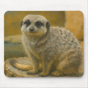 Alfombrilla De Ratón La calma vigilante - Retrato realista de Meerkat