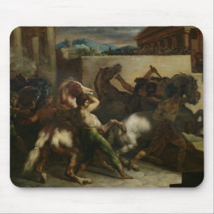Alfombrilla De Ratón La carrera de caballos salvaje en Roma, c.1817