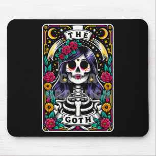 Alfombrilla De Ratón La carta de tarot divertida gótica esqueleto sarcá