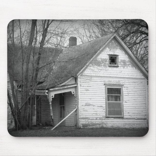 Alfombrilla De Ratón La casa abandonada se cae (Frente)