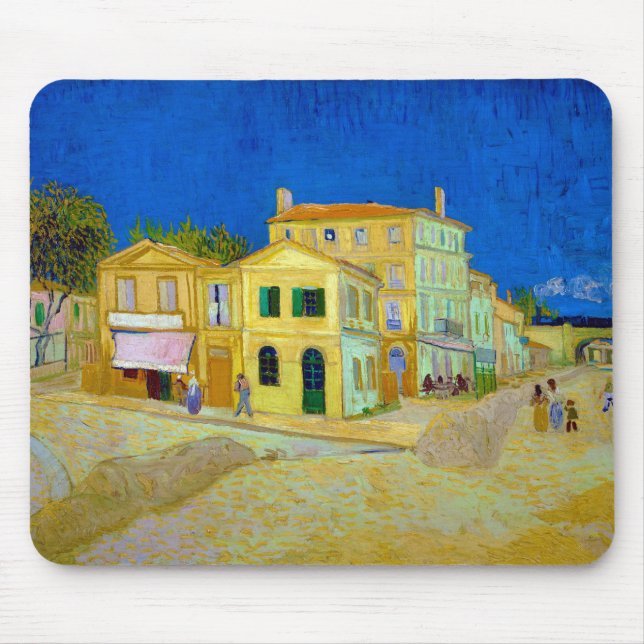 Alfombrilla De Ratón La casa amarilla, Van Gogh (Frente)