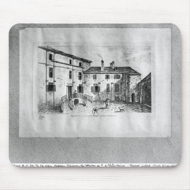 Alfombrilla De Ratón La casa de Jean de La Fontaine en (Frente)