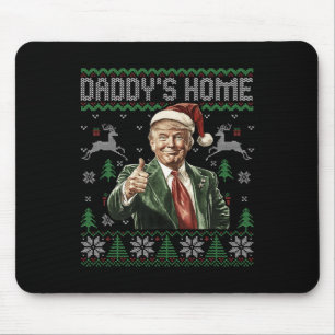 Alfombrilla De Ratón La casa de un padre gracioso, Trump Navidades feos