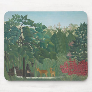 Alfombrilla De Ratón La Cascada de Henri Rousseau, Arte Antiguo Fino