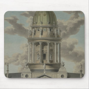 Alfombrilla De Ratón La catedral alemana en el Gendarmenmarkt, 1812