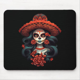 Alfombrilla De Ratón La Catrina Sugar Skull Día De Agencia Gubernamenta