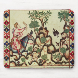 Alfombrilla De Ratón La caza del halcón, del manuscrito