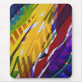 Alfombrilla De Ratón La ciudad II - corrientes abstractas del arco iris