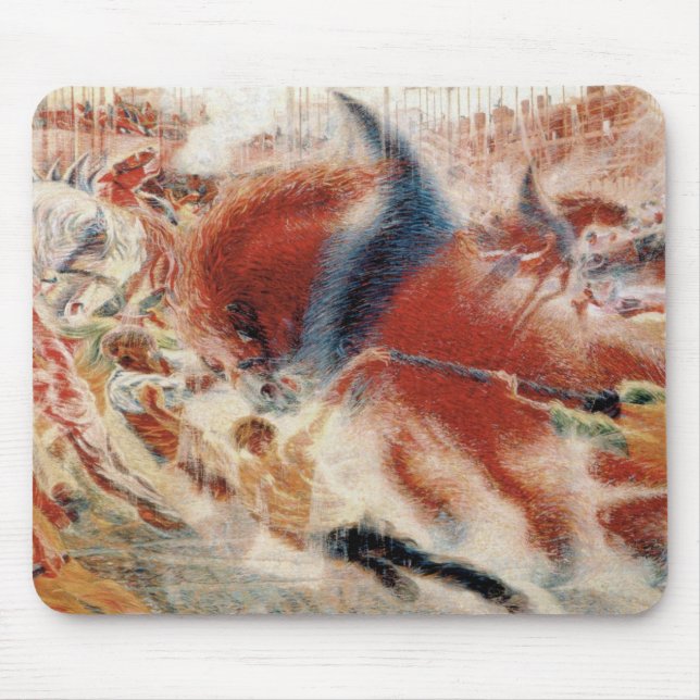 Alfombrilla De Ratón La ciudad se levanta (por Umberto Boccioni) (Frente)
