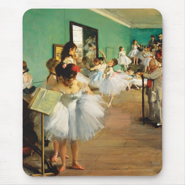 Alfombrilla De Ratón La clase de danza (1874) de Edgar Degas (Frente)