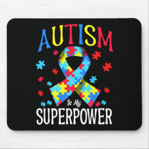 Alfombrilla De Ratón La Conciencia Del Autismo Es Mi Superpoder Piezas