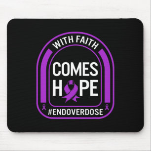 Alfombrilla De Ratón La conciencia sobre la sobredosis de drogas con fe