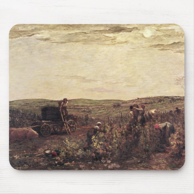 Alfombrilla De Ratón La cosecha del vino en Borgoña, 1863 (Frente)