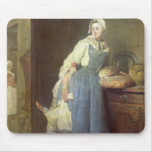 Alfombrilla De Ratón La criada con las disposiciones, 1739 de la cocina