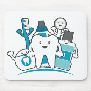 Alfombrilla De Ratón La cuadrilla limpia de los dientes