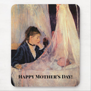 Alfombrilla De Ratón La cuna, la pintura famosa,