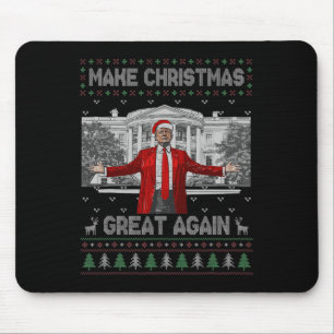 Alfombrilla De Ratón La curiosa Santa Trump hace a los Navidades grande