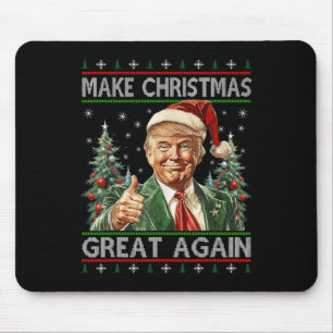Alfombrilla De Ratón La curiosa Santa Trump hace a los Navidades grande